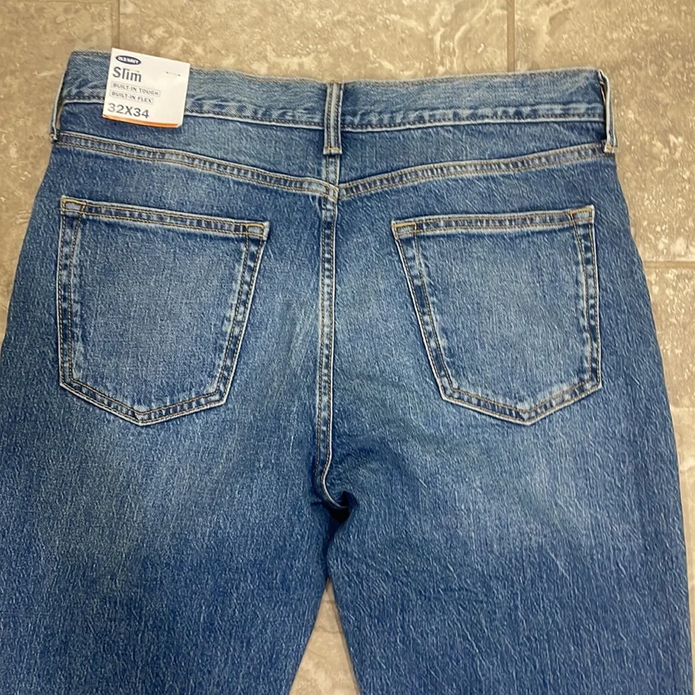 Old Navy Men’s Slim‎ Built-In Flex Rip-and-Repair Jeans Sz 32 x 34